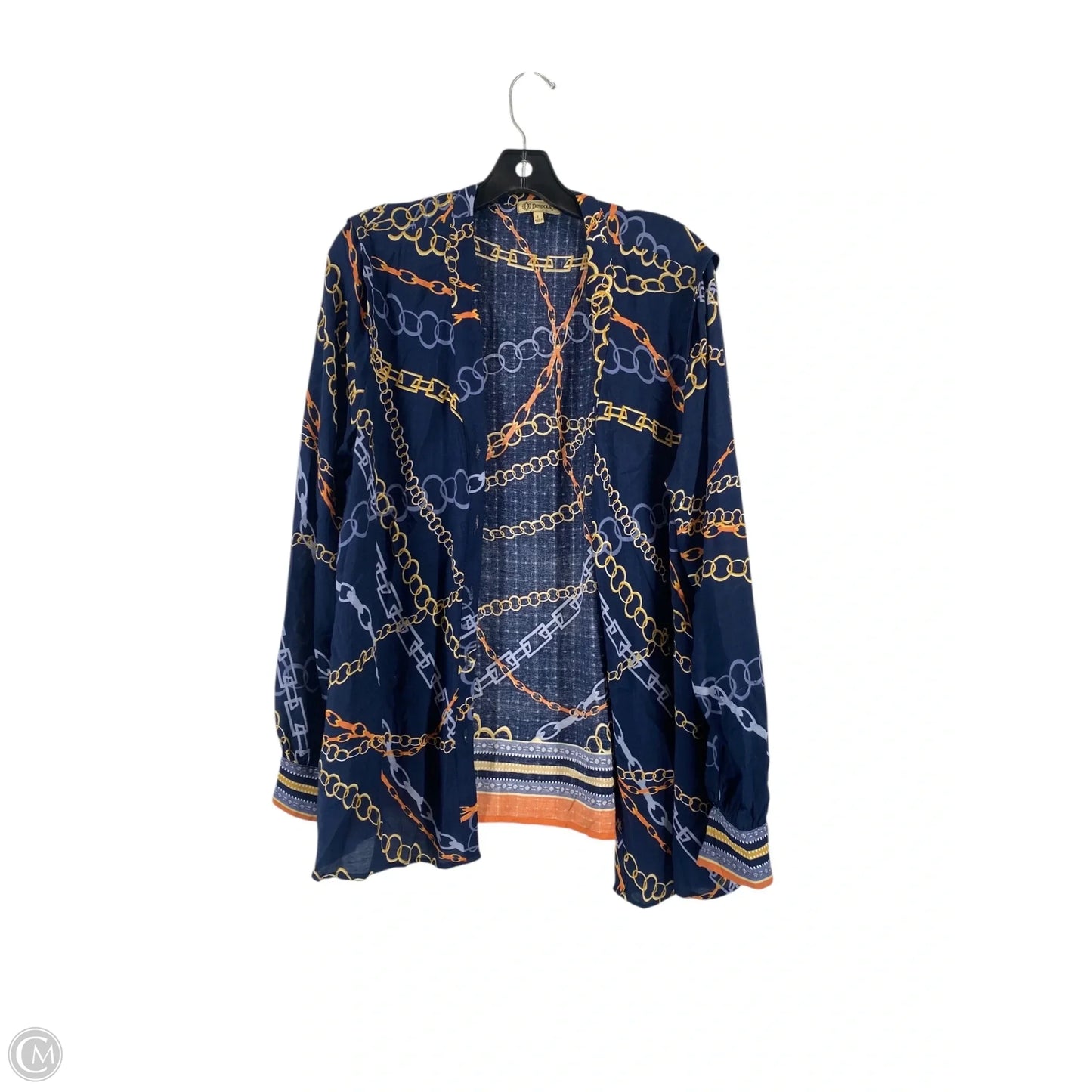 Top Long Sleeve By Democracy In Navy, Size: L