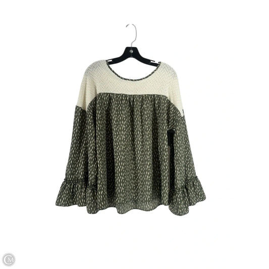Top Long Sleeve By Hailey & Co In Green, Size: M