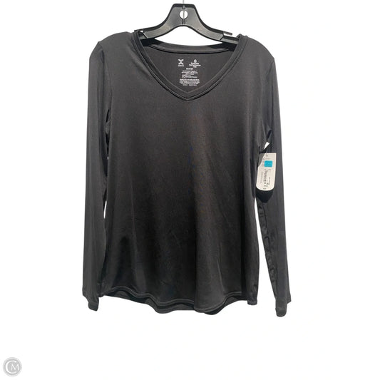 Athletic Top Long Sleeve Crewneck By Xersion In Black, Size: S