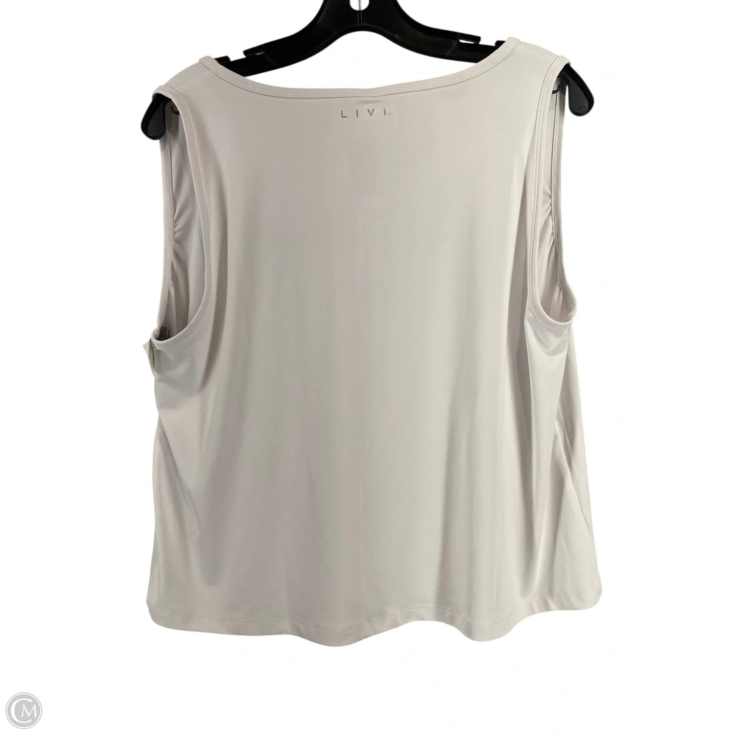 Athletic Tank Top By Livi Active In White, Size: 18