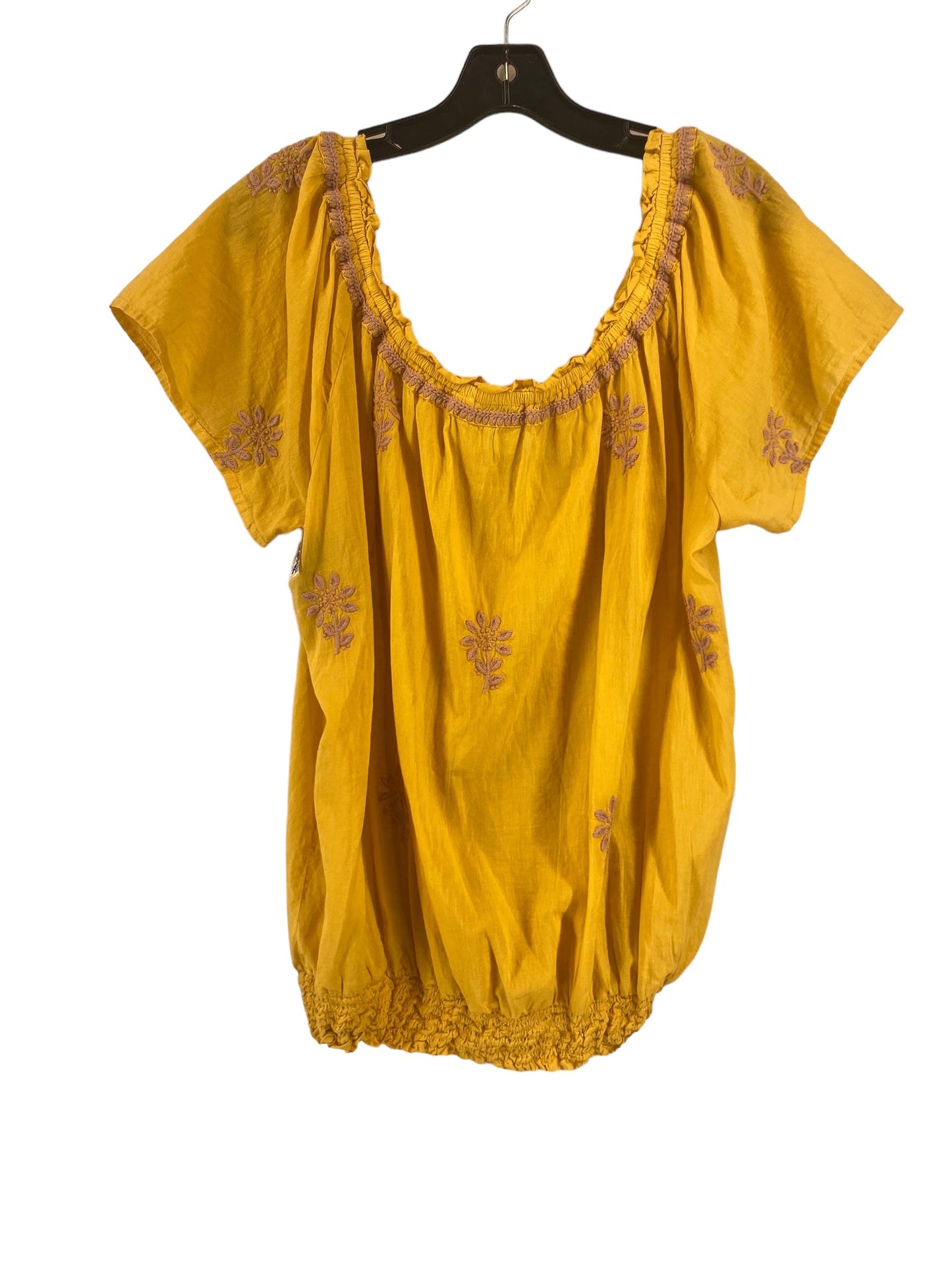 Yellow Top Short Sleeve Ivy Jane, Size Xl