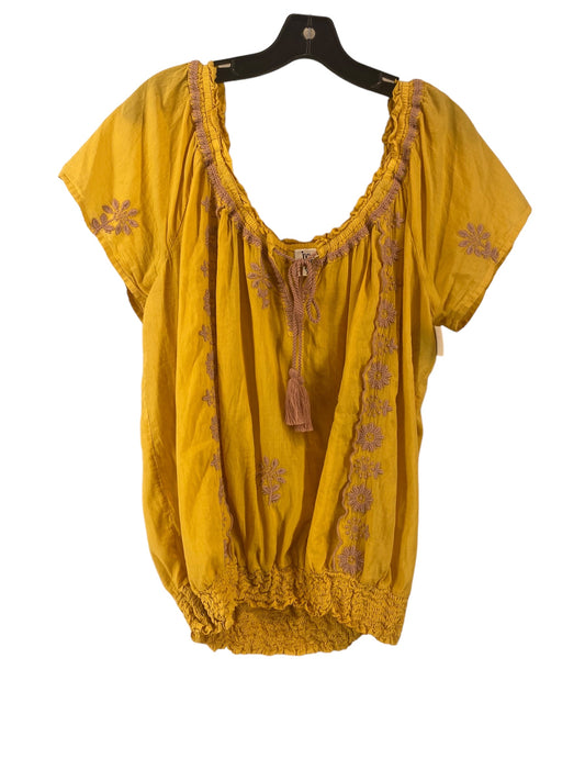 Yellow Top Short Sleeve Ivy Jane, Size Xl