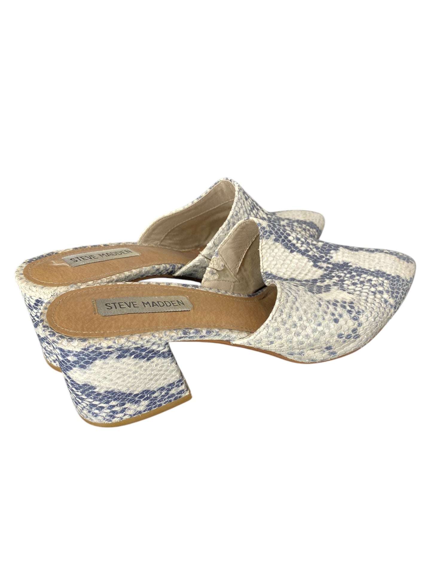 Shoes Heels Block By Steve Madden In Snakeskin Print, Size: 8.5