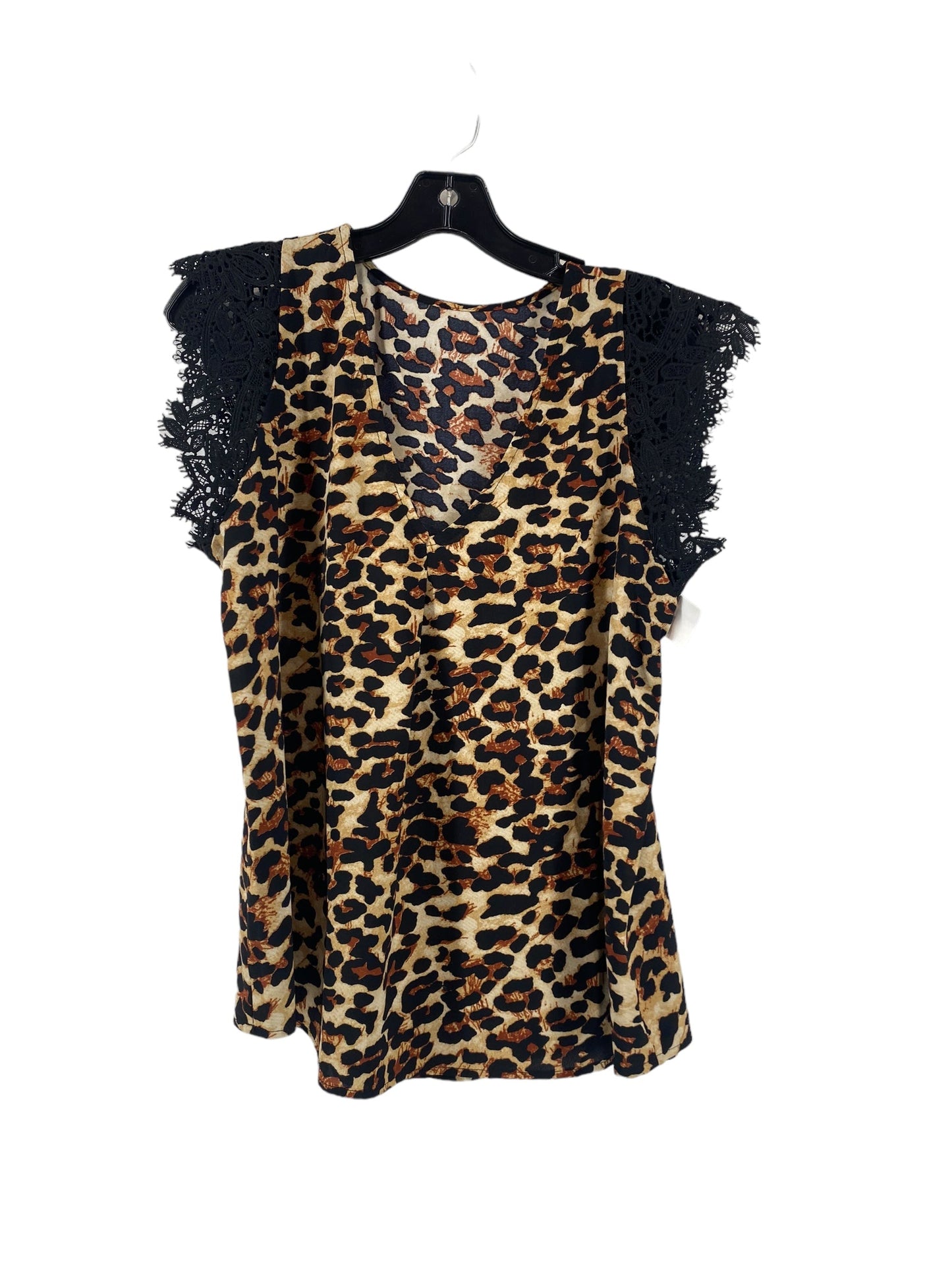 Animal Print Top Sleeveless Clothes Mentor, Size M