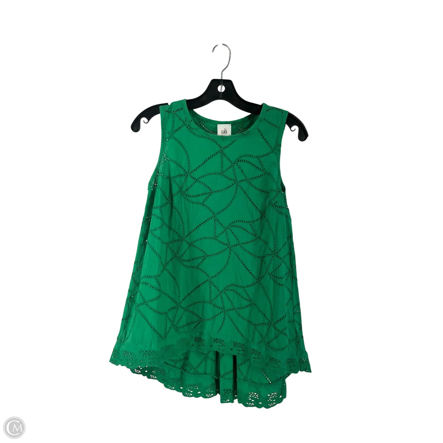 Blouse Sleeveless By Cabi In Green, Size: Xs