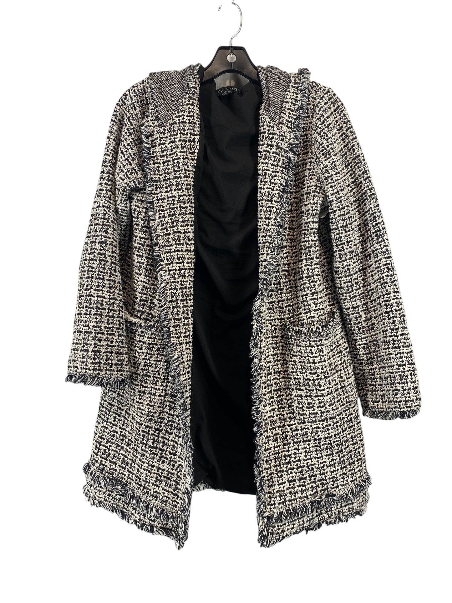 Coat Peacoat By Laundry In Black & White, Size: L