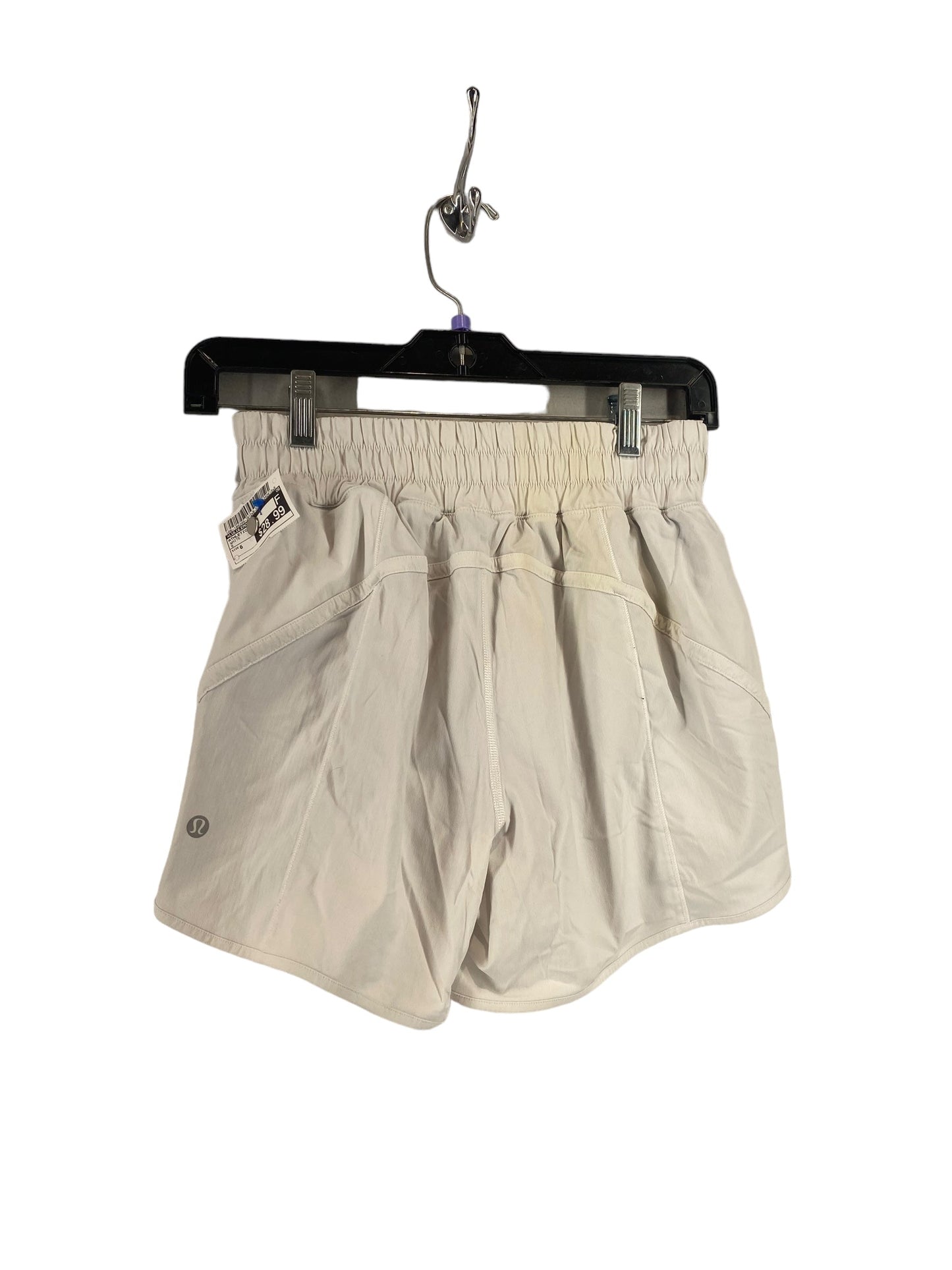 White Athletic Shorts Lululemon, Size 6