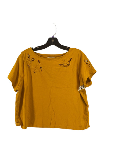 Yellow Top Short Sleeve Madewell, Size M