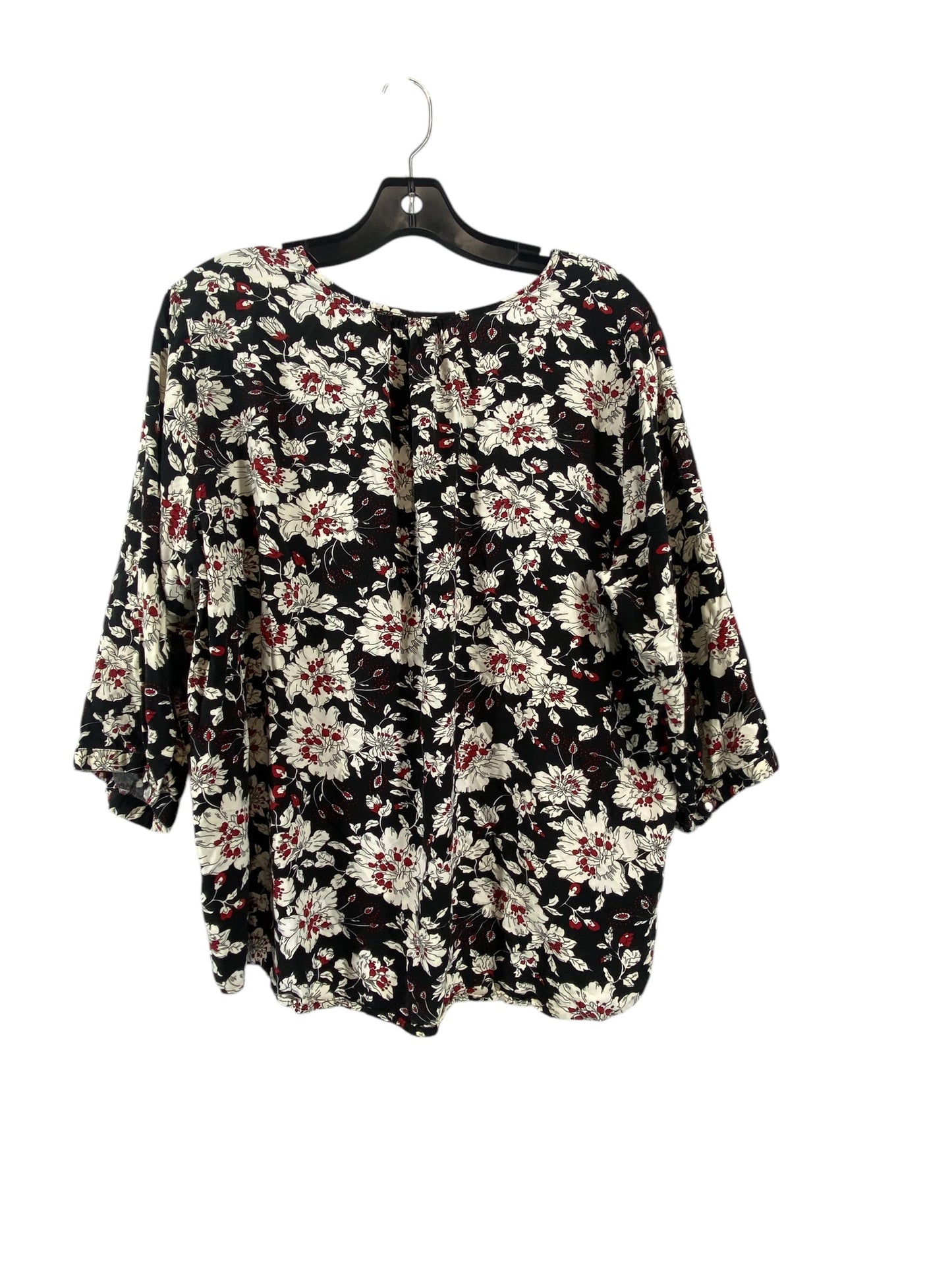 Top 3/4 Sleeve By Fun 2 Fun In Black, Size: 2x