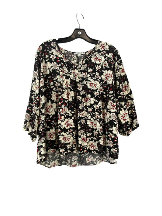 Top 3/4 Sleeve By Fun 2 Fun In Black, Size: 2x