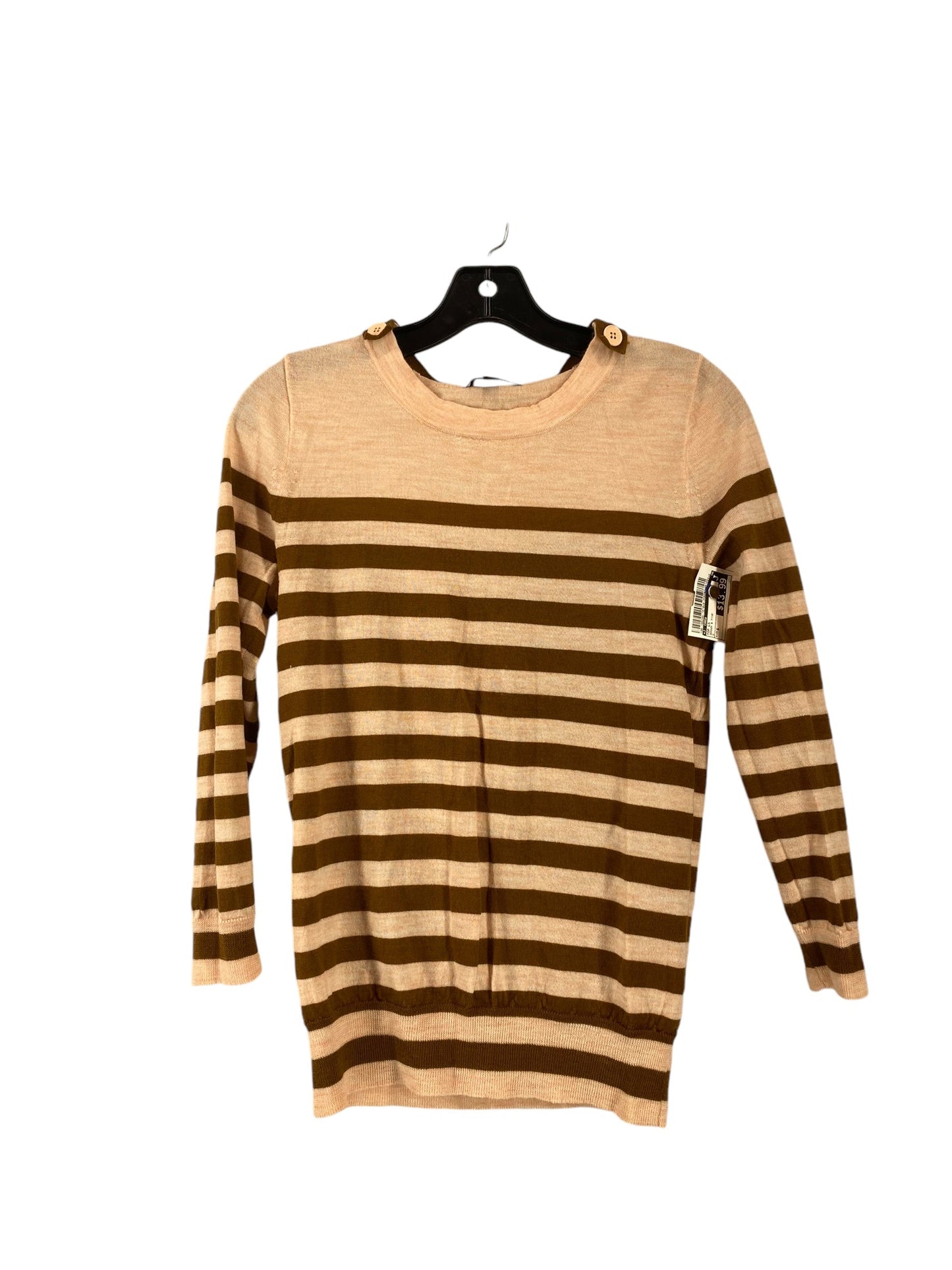 Top Long Sleeve By J. Crew In Brown & Pink, Size: S