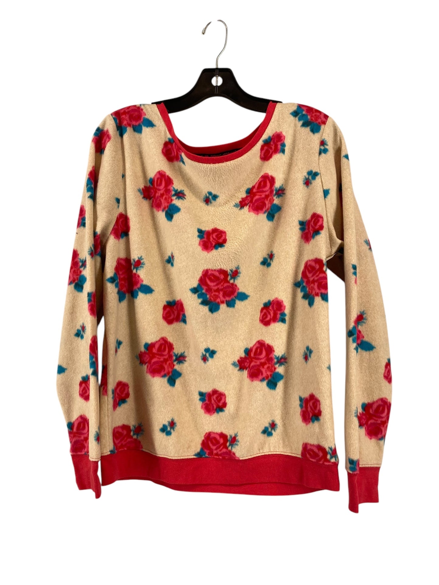 Sweatshirt Crewneck By Betsey Johnson In Floral Print, Size: L