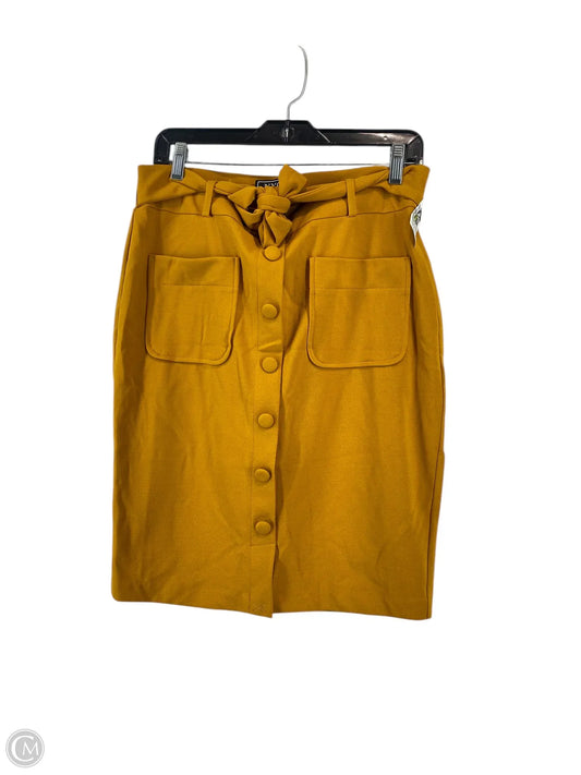 Skirt Mini & Short By New York And Co In Yellow, Size: M