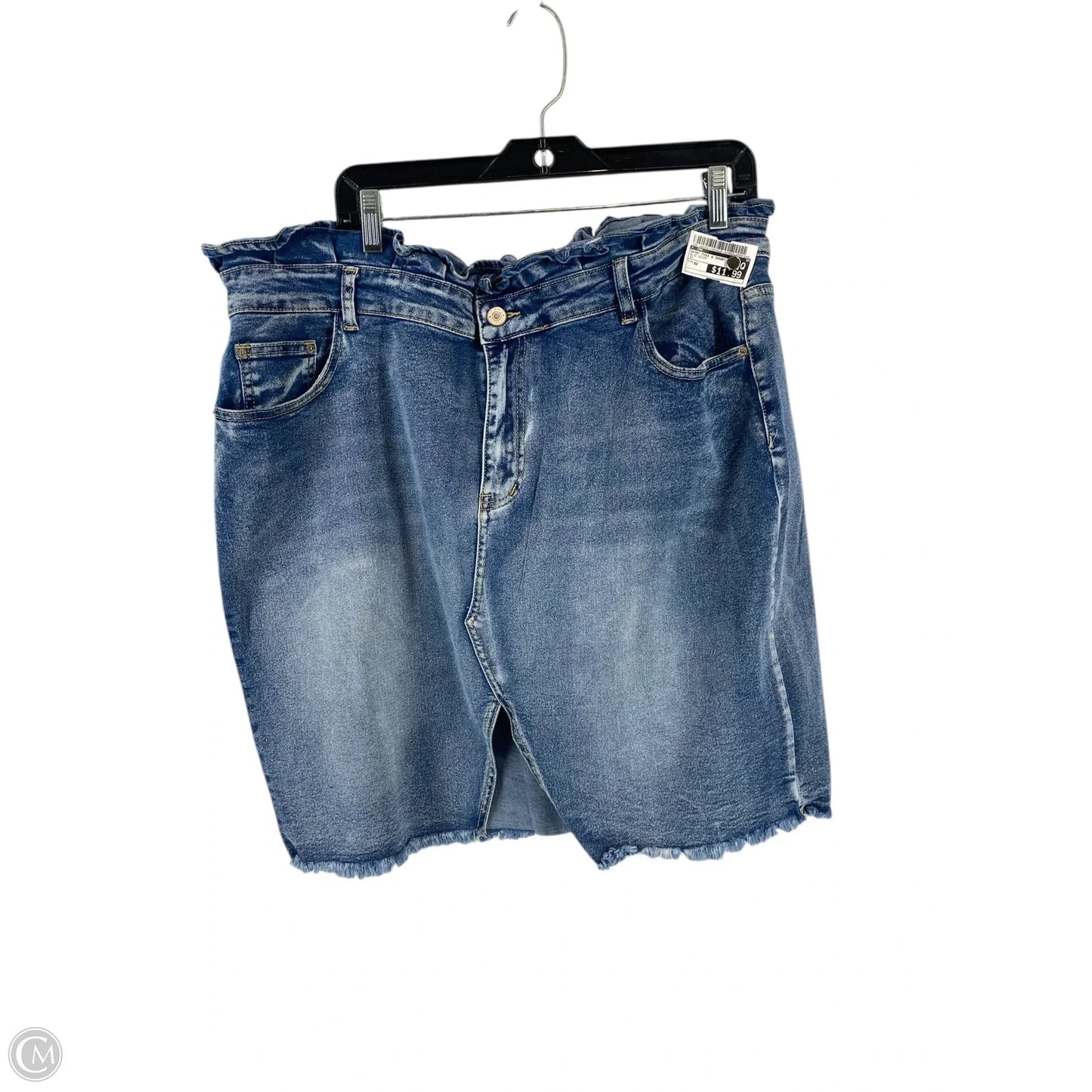 Skirt Mini & Short By Cmc In Blue Denim, Size: 4x