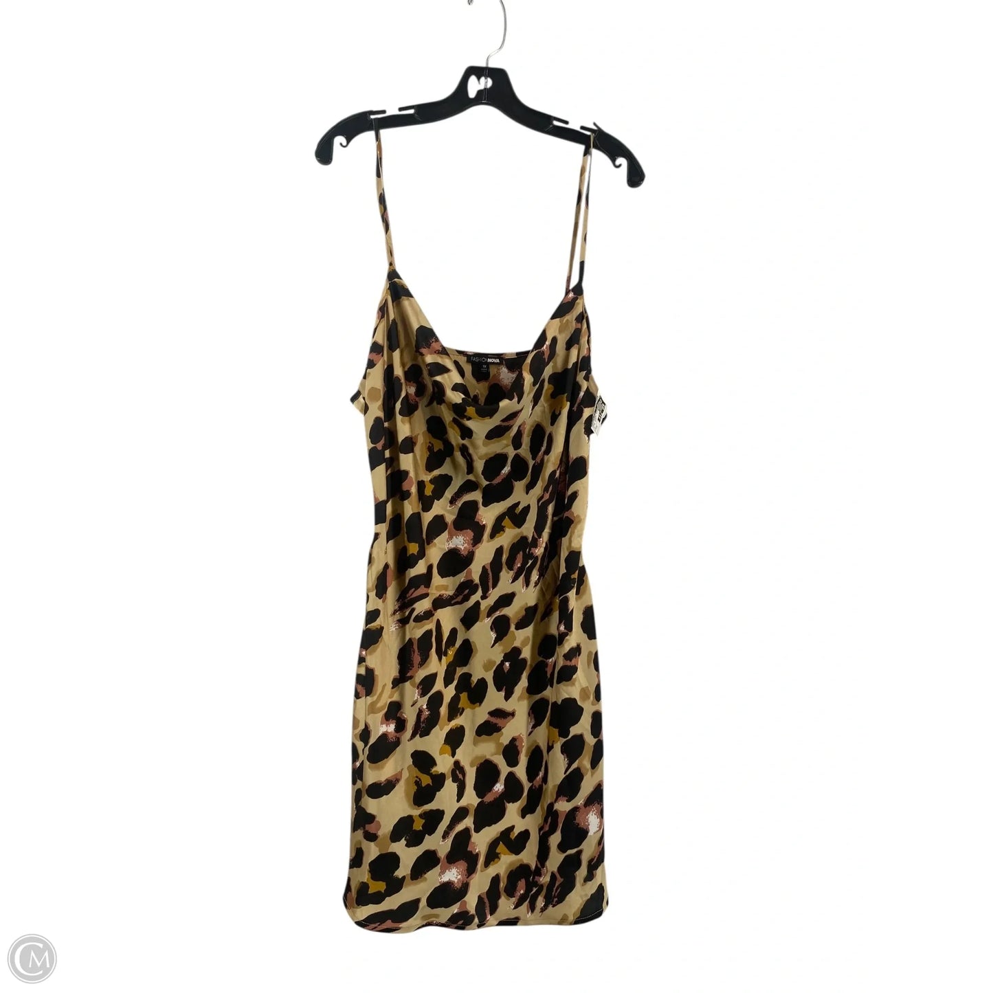 Dress Casual Short By Fashion Nova In Animal Print, Size: 1x