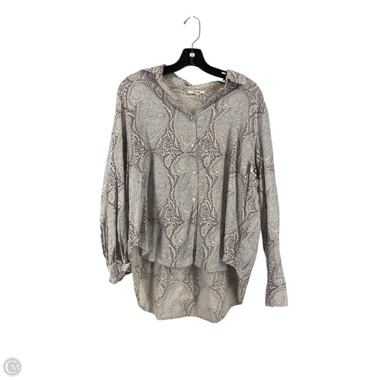 Top Long Sleeve By Splendid In Blue & Cream, Size: Xs