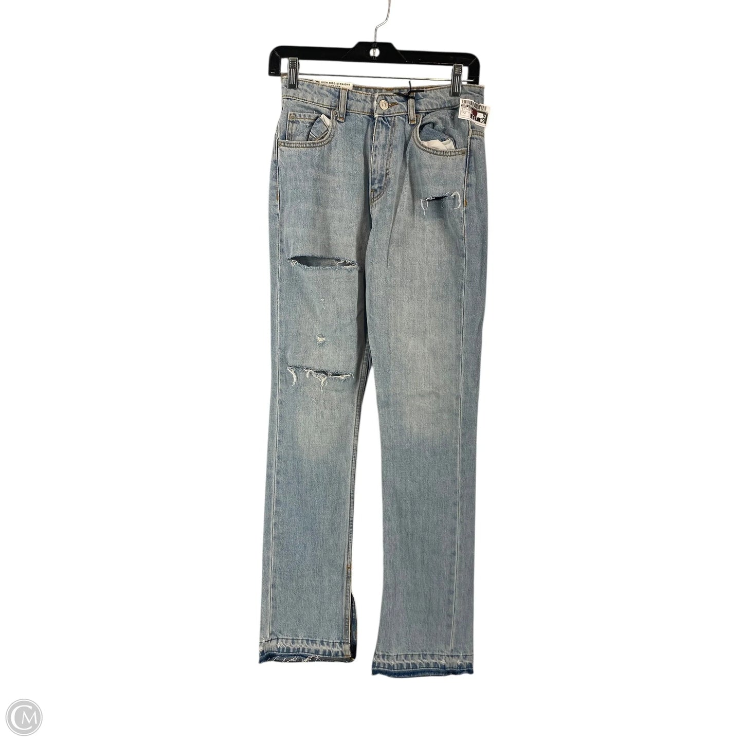 Jeans Straight By Zara Women In Blue Denim, Size: 2