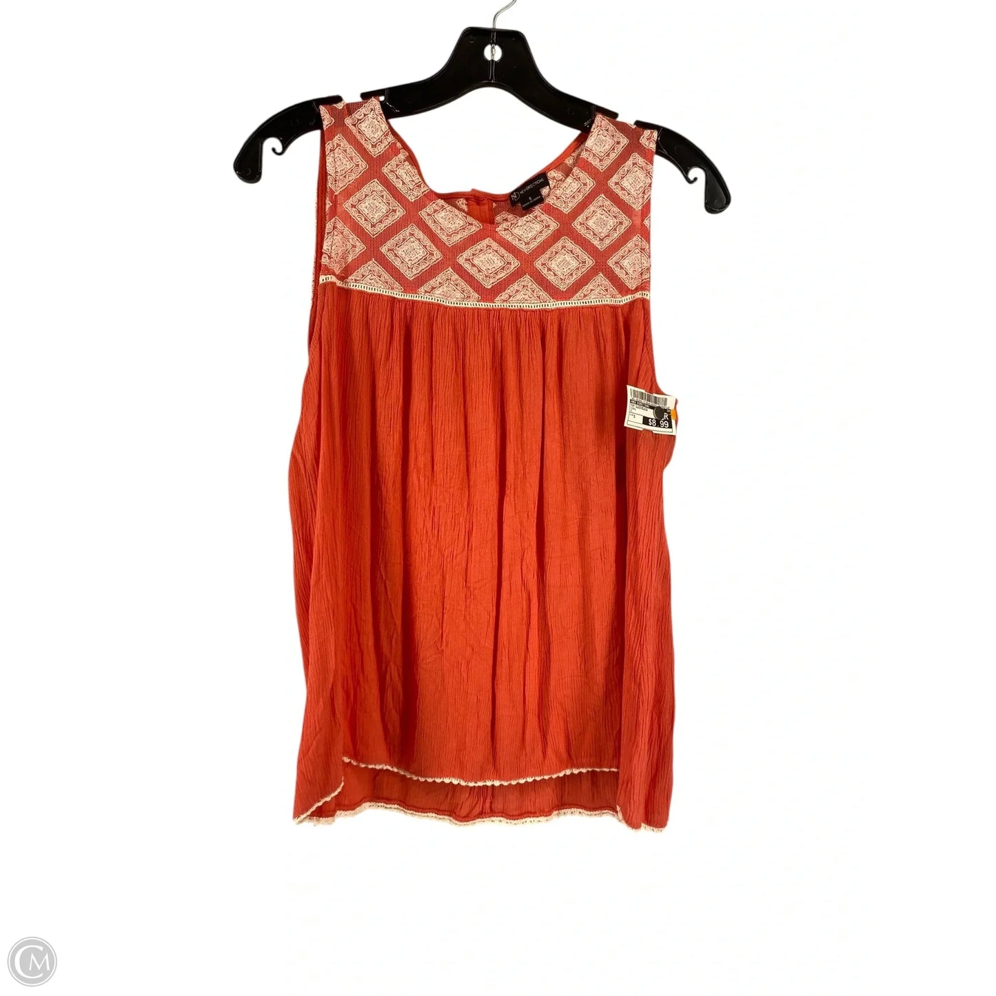 Top Sleeveless By New Directions In Coral, Size: S