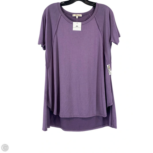 Top Short Sleeve By Andree By Unit In Purple, Size: M