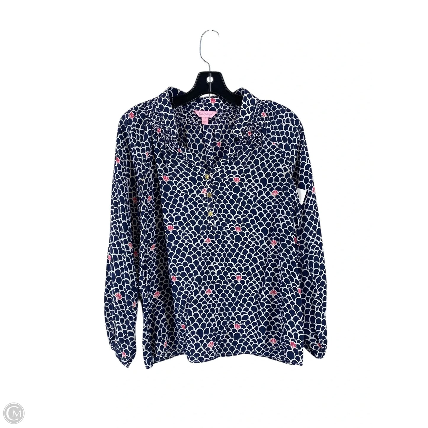 Top Long Sleeve Designer By Lilly Pulitzer In Navy, Size: 2