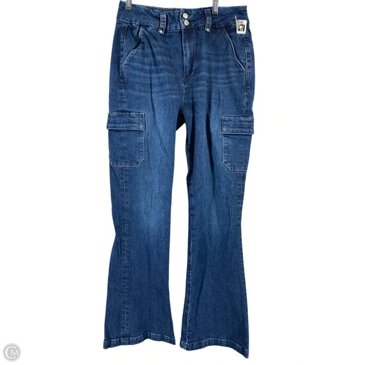 Jeans Straight By Paige In Blue Denim, Size: 28