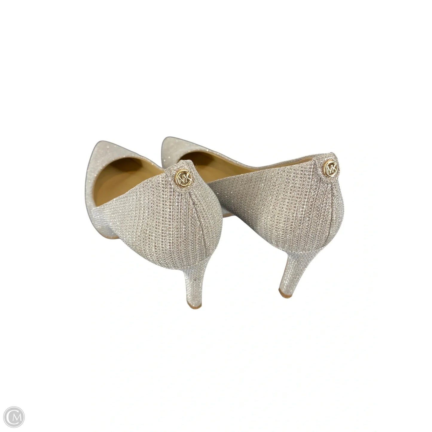 Shoes Designer By Michael Kors In Silver, Size: 6.5