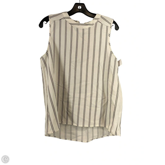 Top Sleeveless By Cmc In Striped Pattern, Size: M