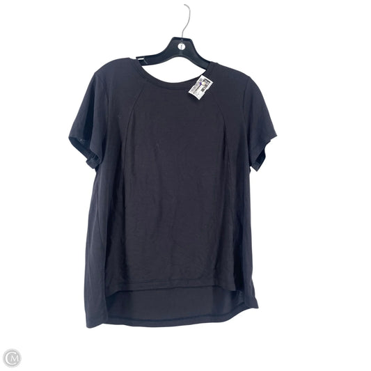 Athletic Top Short Sleeve By Avia In Black, Size: M