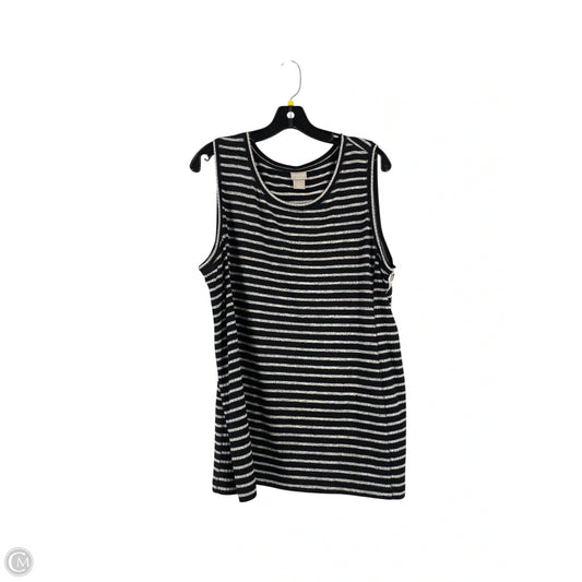 Top Sleeveless By Chicos In Striped Pattern, Size: 3x