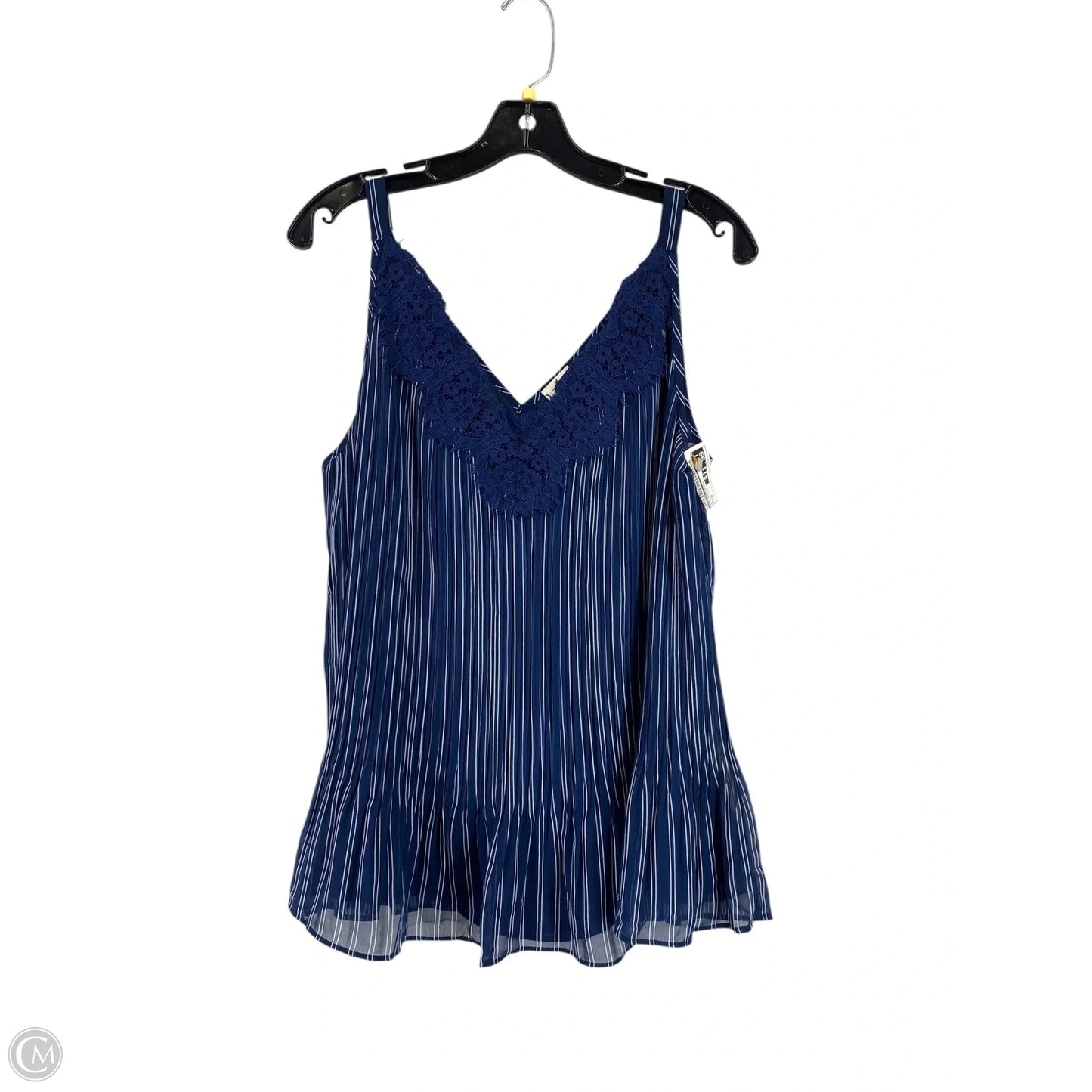 Top Sleeveless By Chicos In Striped Pattern, Size: 2