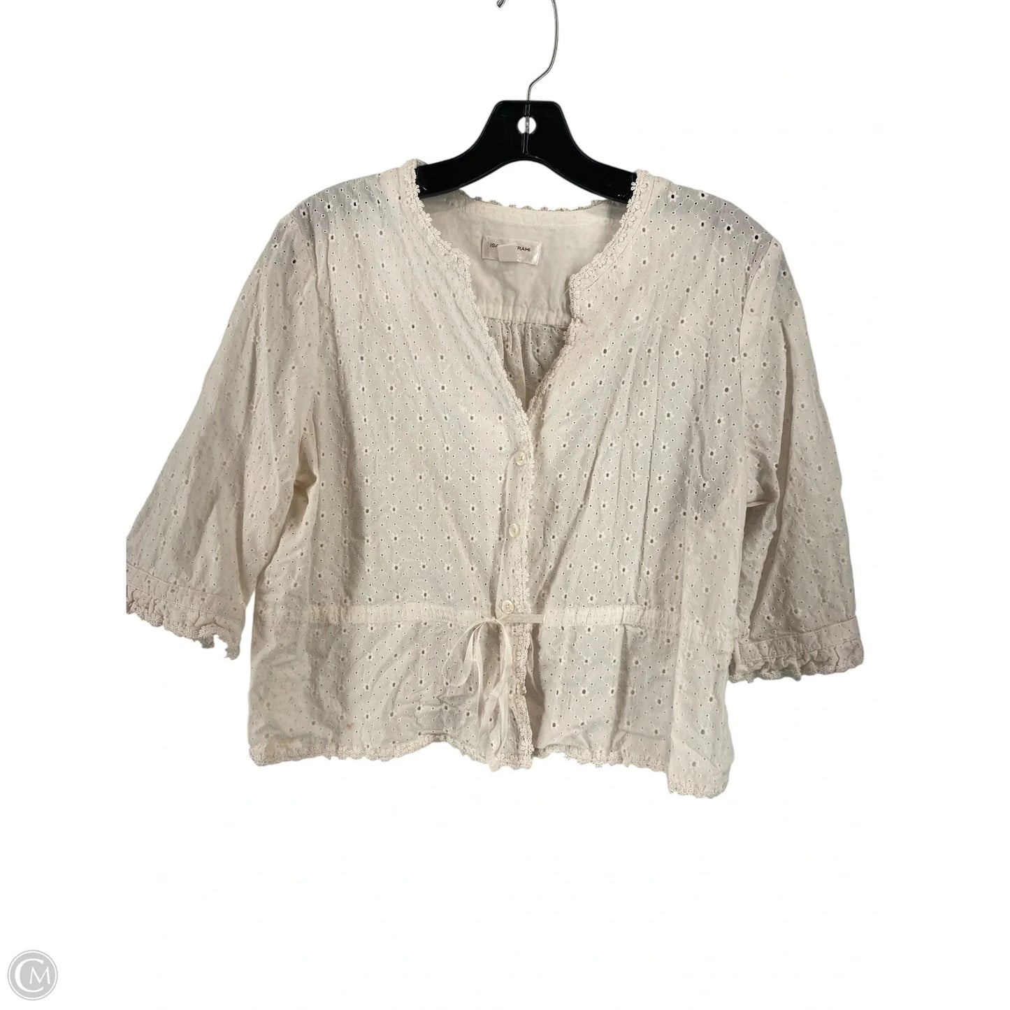 Top Short Sleeve By Isaac Mizrahi In White, Size: Xl