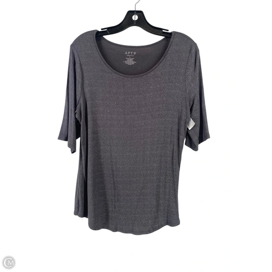 Top Short Sleeve By Apt 9 In Grey, Size: L