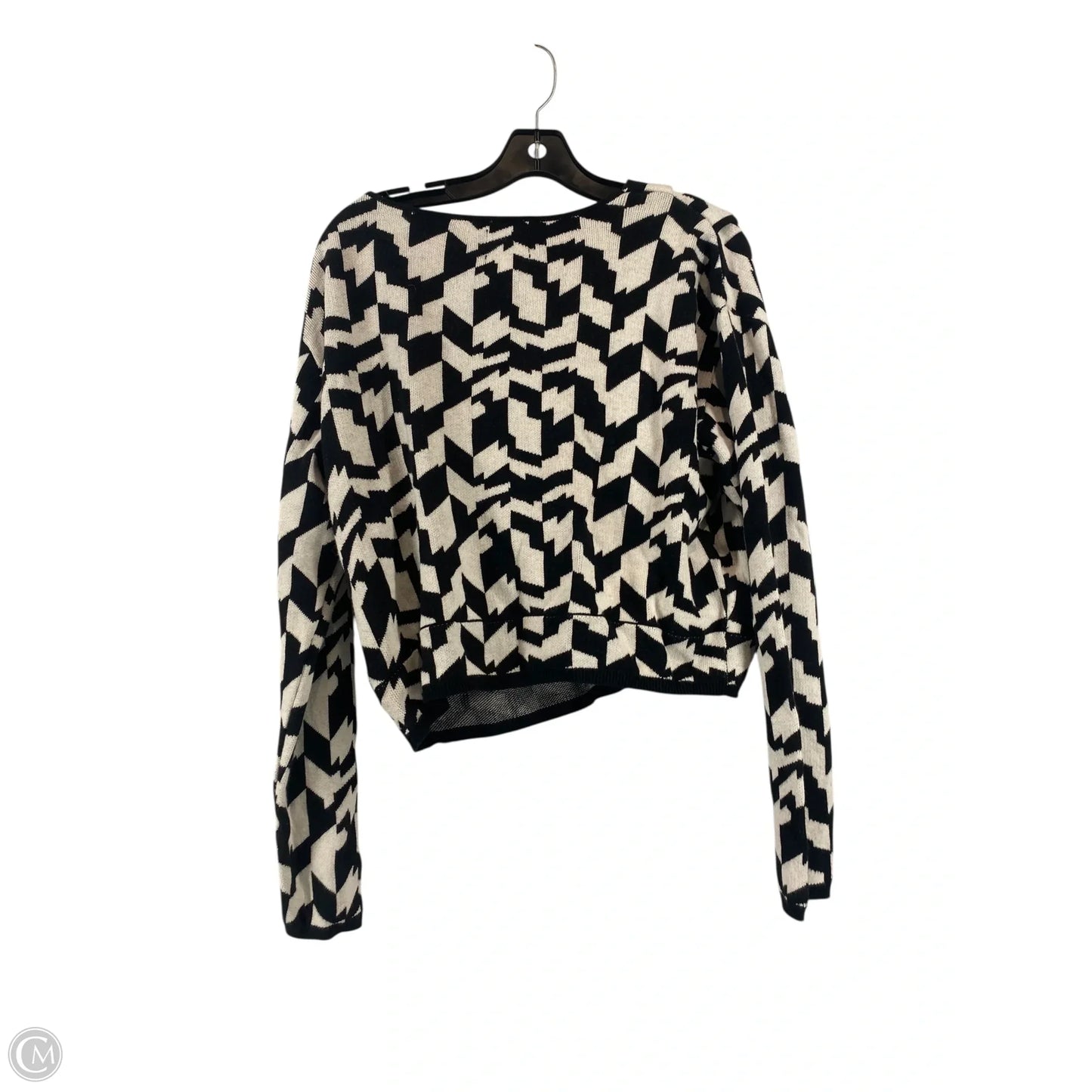 Sweater By Cme In Black & White, Size: Xl
