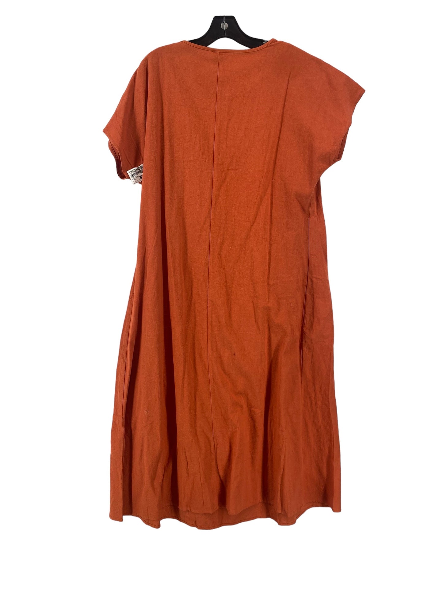 Orange Dress Casual Maxi Clothes Mentor, Size L
