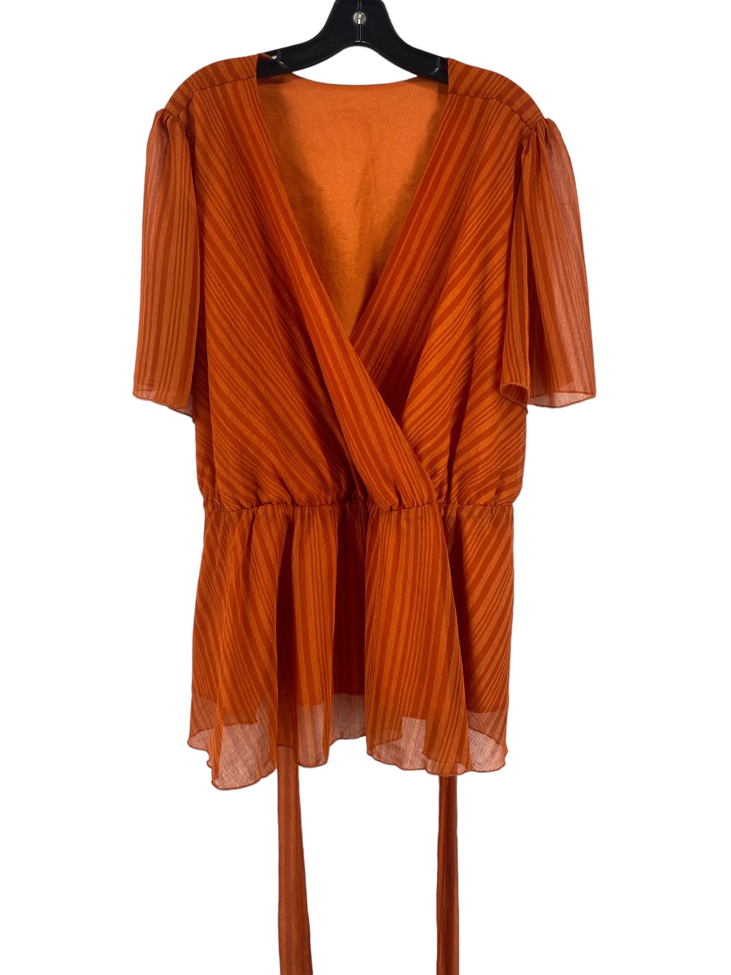Orange Top Short Sleeve Shein, Size 4x