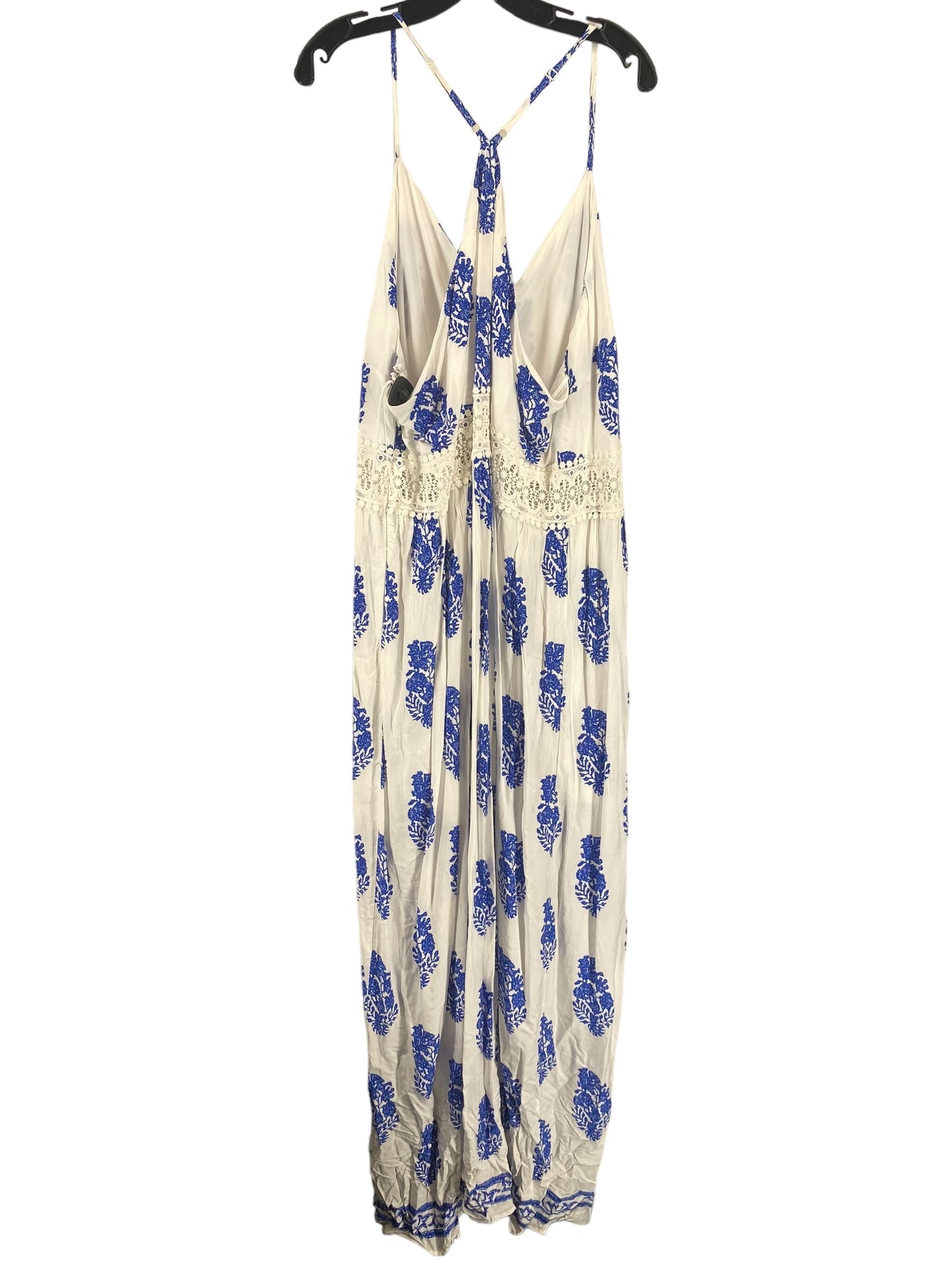 Blue & White Dress Casual Maxi Fashion Nova, Size 3x
