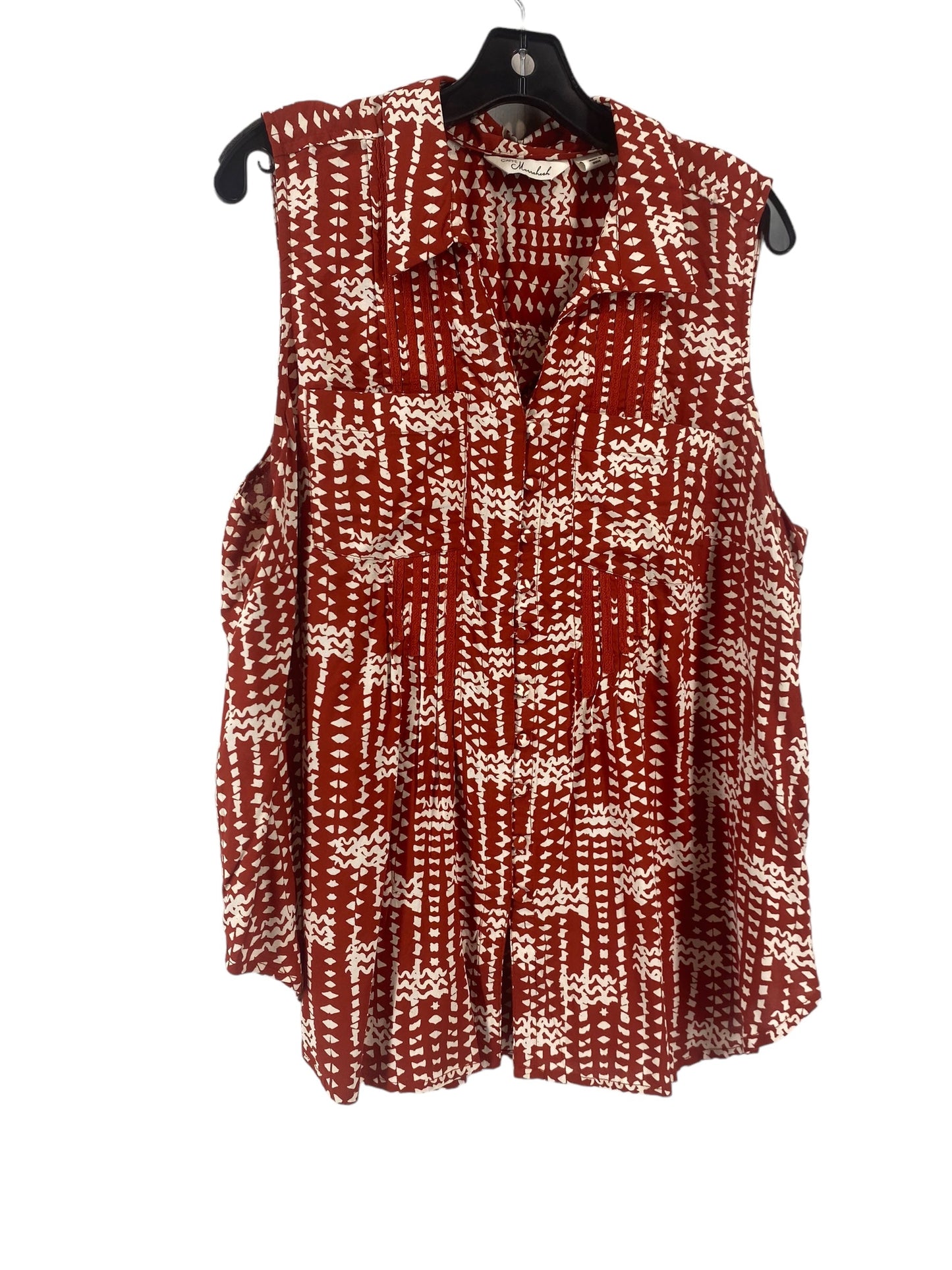 Red & White Top Sleeveless Marrakech, Size L