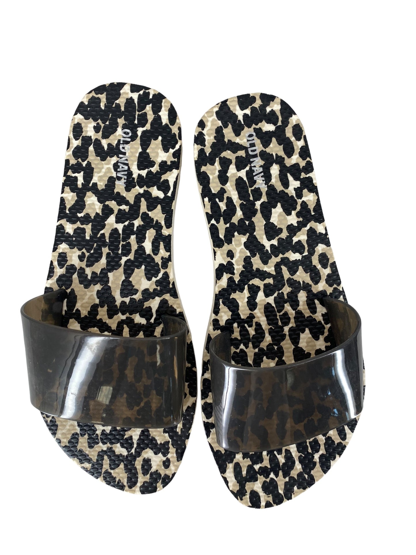 Animal Print Sandals Flip Flops Old Navy, Size 7