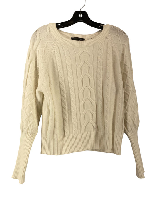 Sweater By Tahari By Arthur Levine In White, Size: M