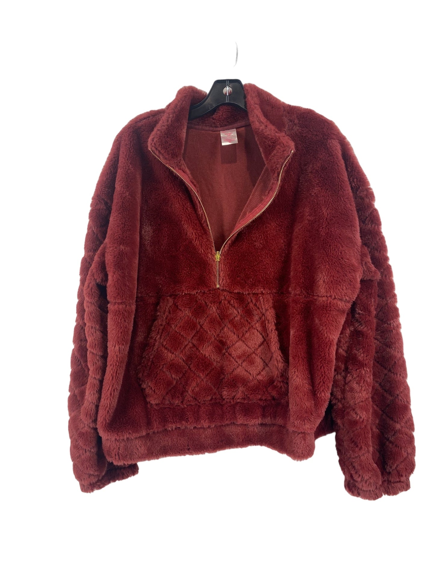 Jacket Faux Fur & Sherpa By No Boundaries In Red, Size: 2x