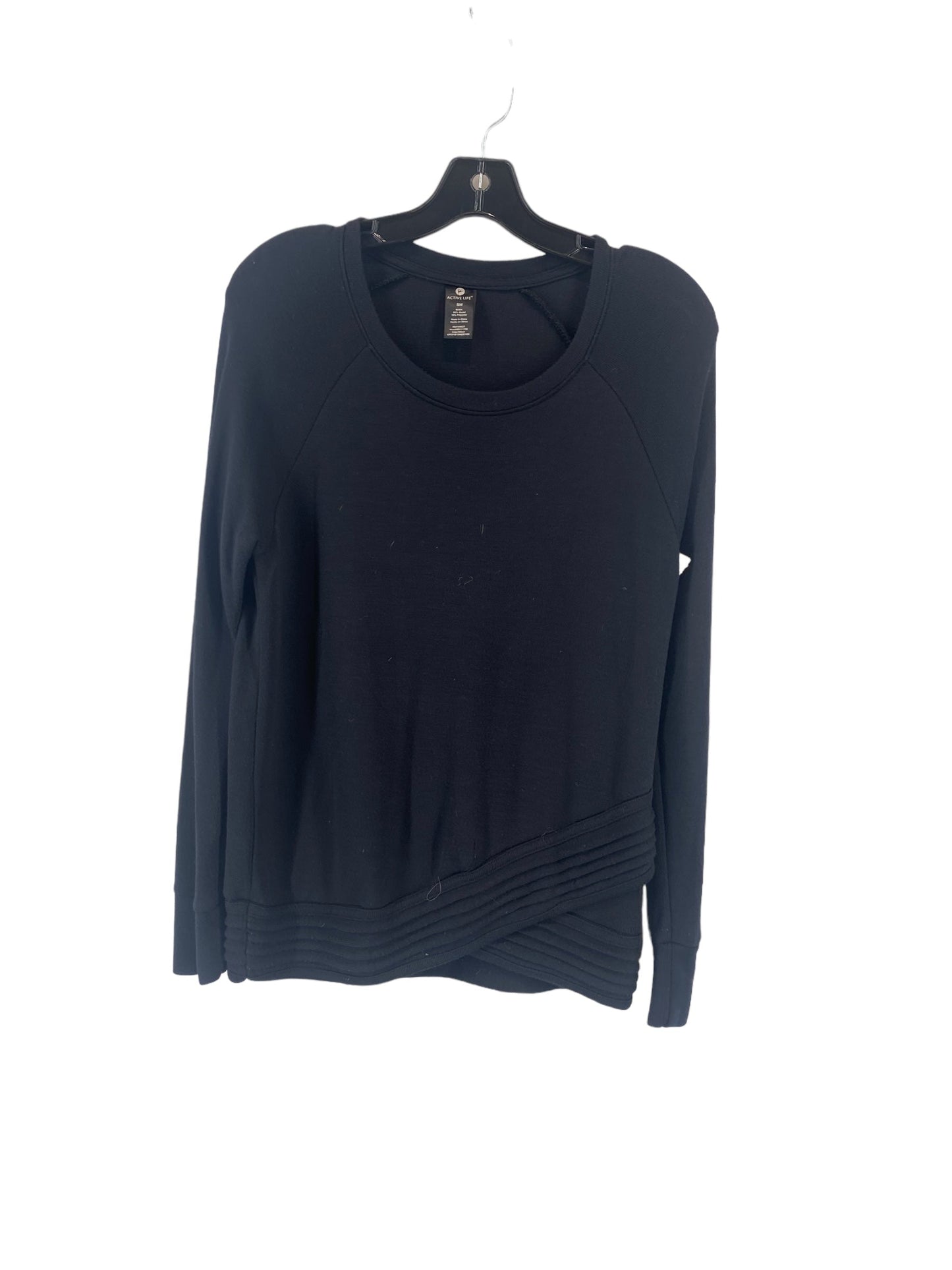 Athletic Top Long Sleeve Crewneck By Active Life In Black, Size: S