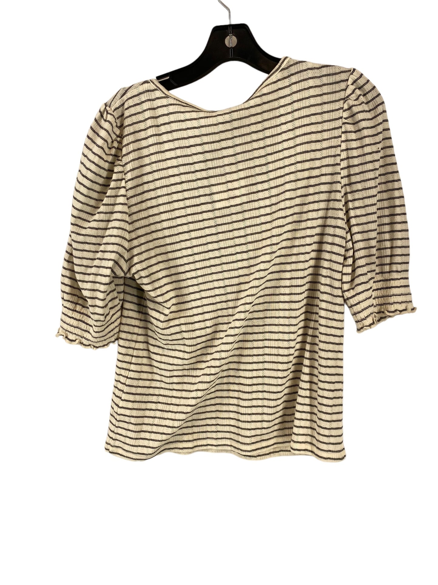 Top Short Sleeve By Lucky Brand In Black & White, Size: M