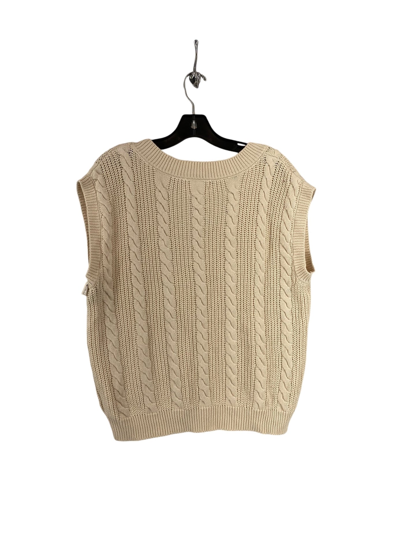 Vest Sweater By Jessica Simpson In Cream, Size: Xl