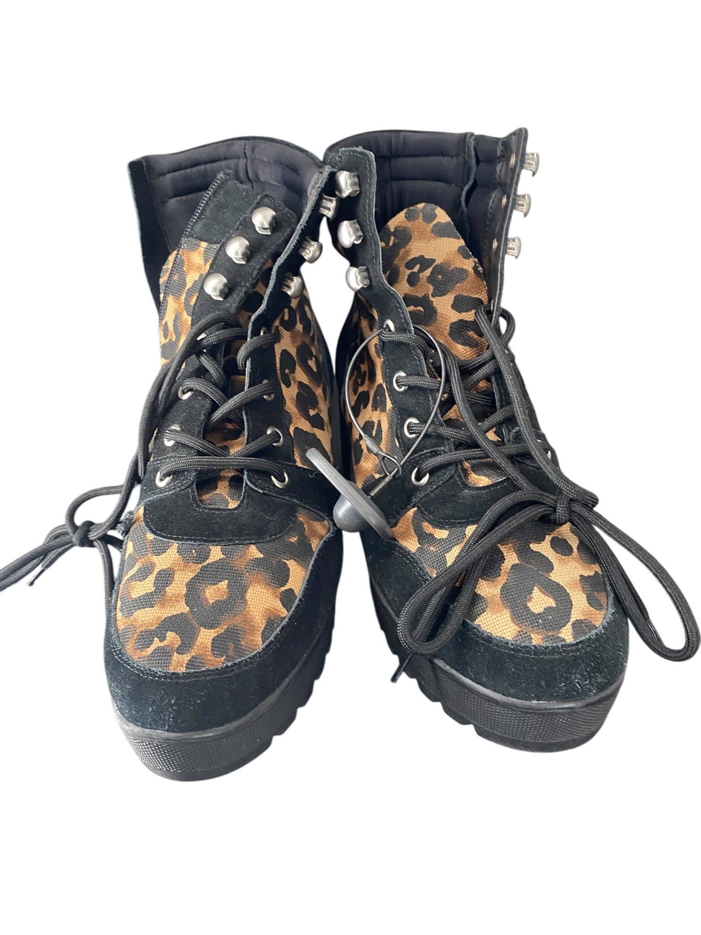 Boots Combat By Steve Madden In Animal Print, Size: 9.5