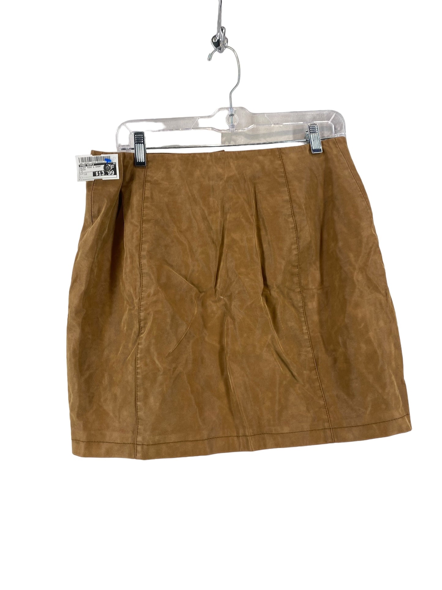 Brown Skirt Mini & Short Free People, Size 12