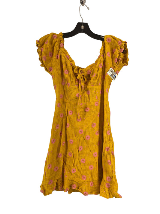 Yellow Dress Casual Short Entro, Size S