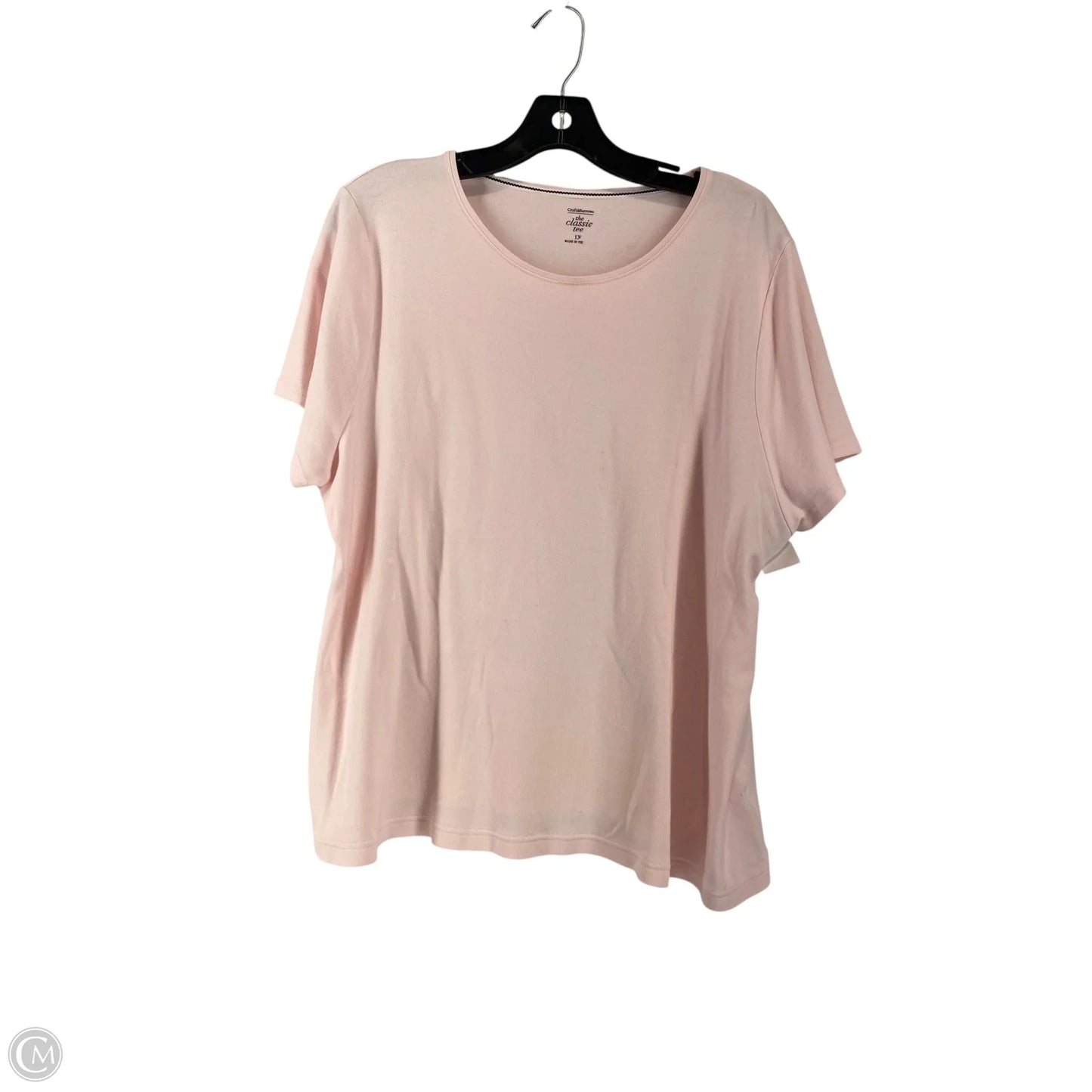 Top Short Sleeve By Croft And Barrow In Pink, Size: 1x