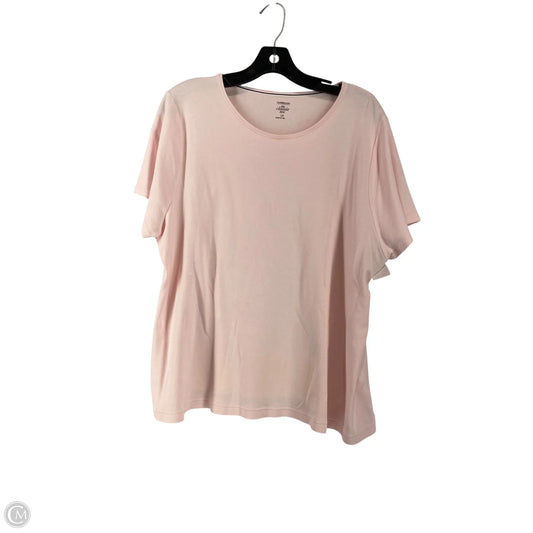 Top Short Sleeve By Croft And Barrow In Pink, Size: 1x