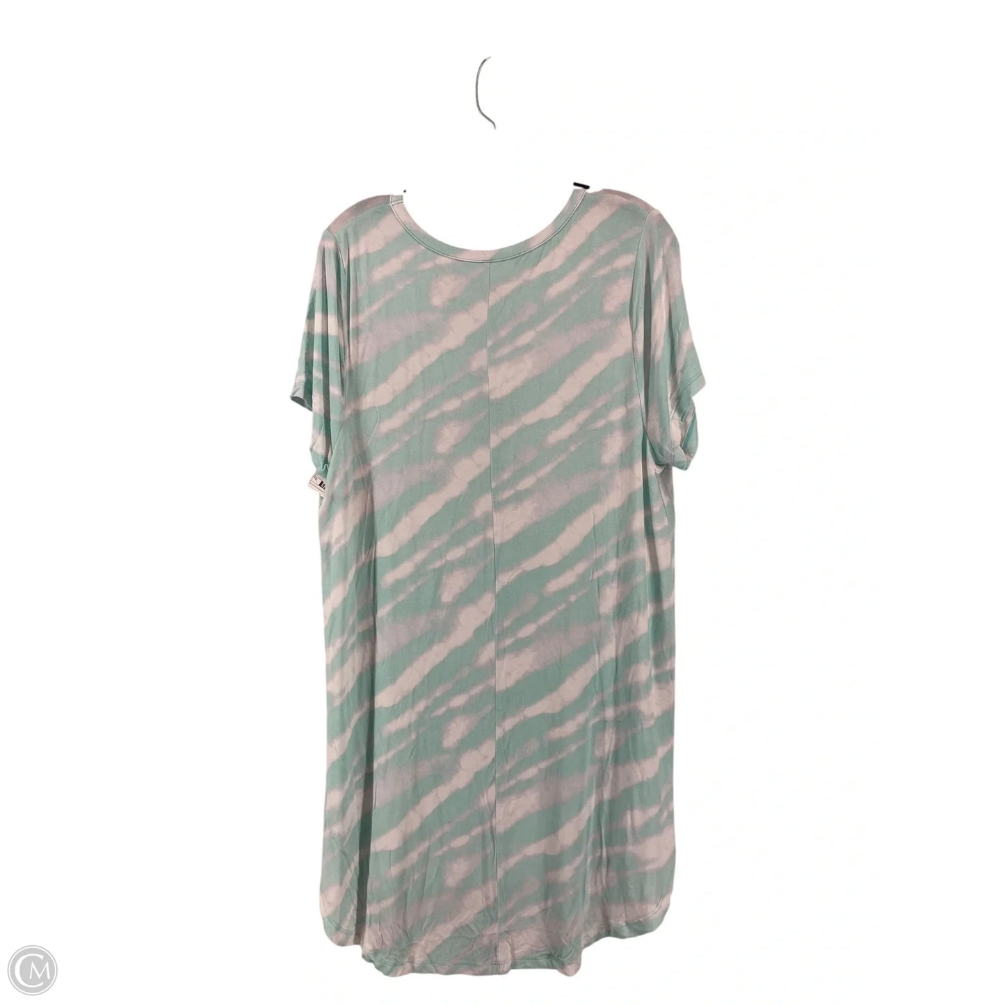 Top Short Sleeve By Livi Active In Green & White, Size: Xl