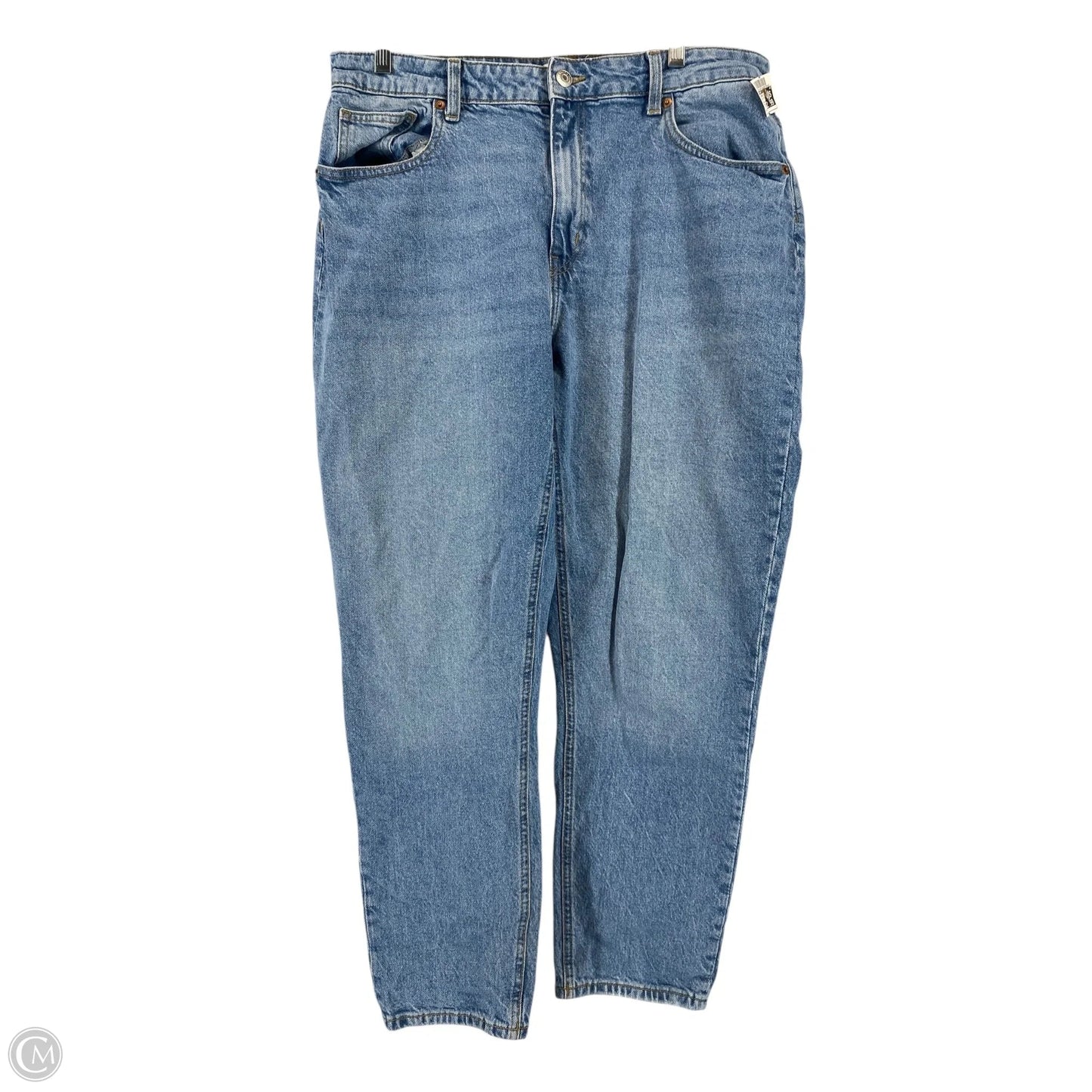 Jeans Straight By H&m In Blue Denim, Size: 14